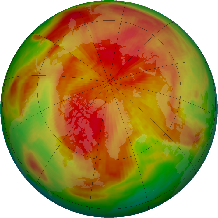 Arctic ozone map for 03 April 1984